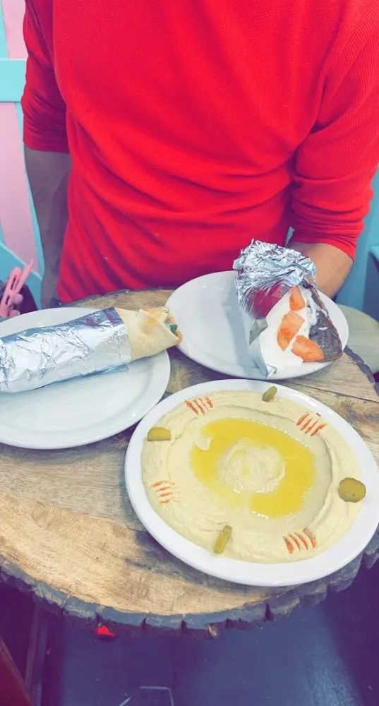 Hummus and Chicken Shawarma Wrap